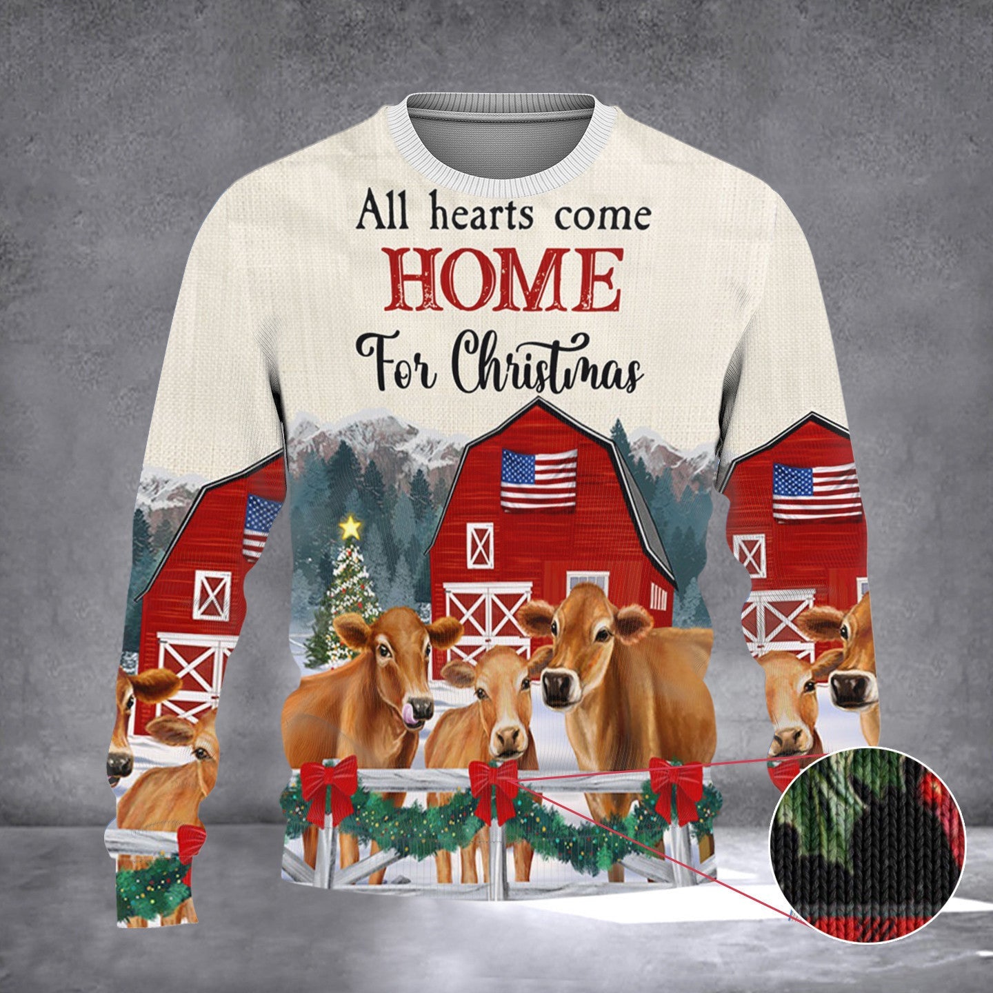 Cow All Hearts Come For Christmas Sweater Ugly Christmas Cow Sweater Gifts For Xmas Cow All Hearts Come For Christmas Sweater Ugly Christmas Cow Sweater Gifts For Xmas