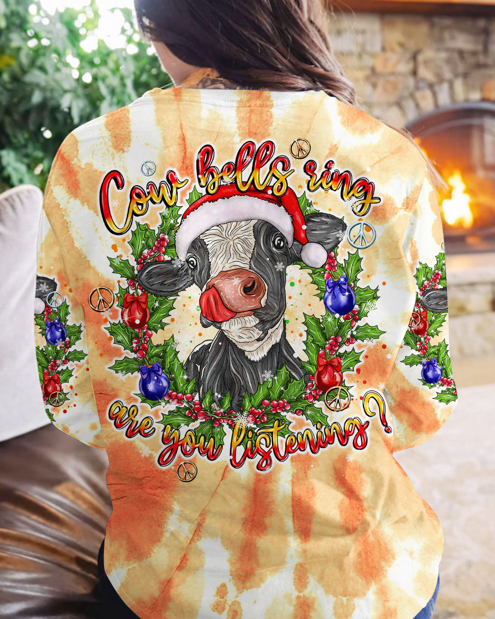 Cow Bells Ring Christmas T-Shirt Best Xmas Holiday Clothing Cow Themed Gift Ideas