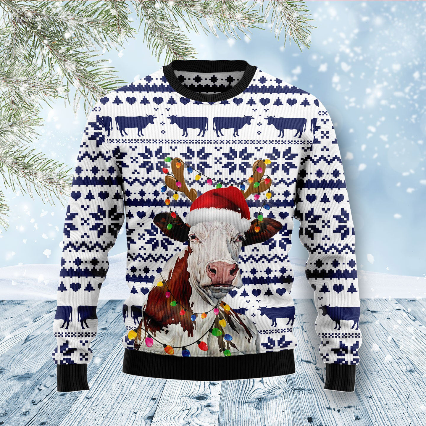 Cow Christmas Reunion Ugly Christmas Sweater Cold Weather Clothes Cow Lover Xmas Gifts