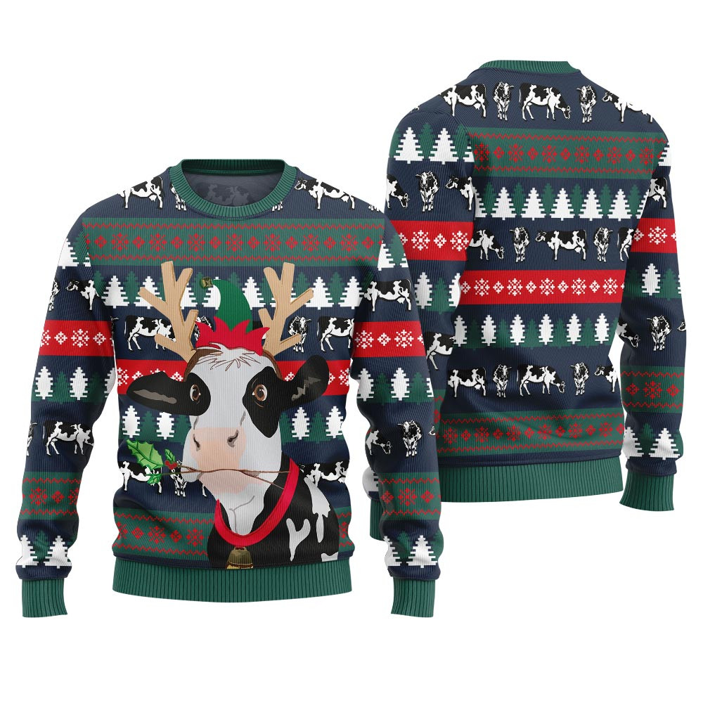 Cow Farm Funny Ugly Xmas Sweaters Thoughtful Winter Gift Merch for Special Moments