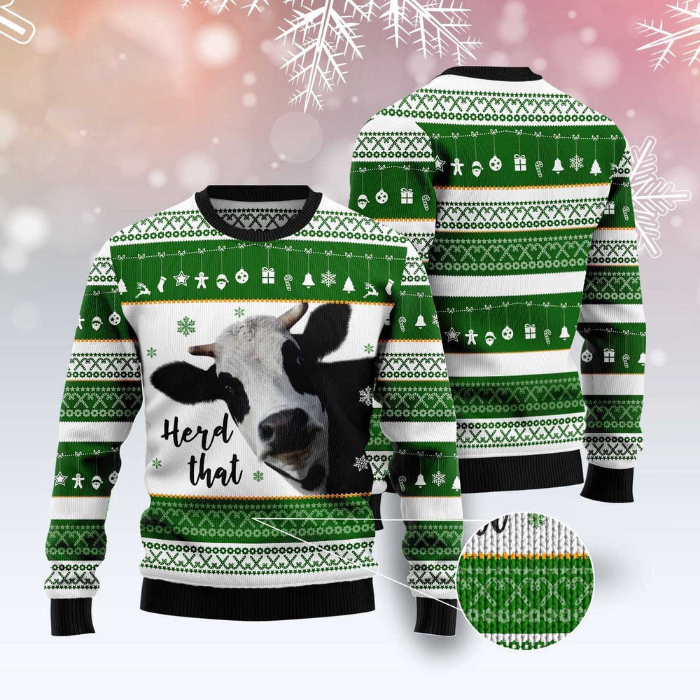 Cow Herd That Ugly Christmas Sweater Funny Ugly Christmas Sweater Xmas Gifts
