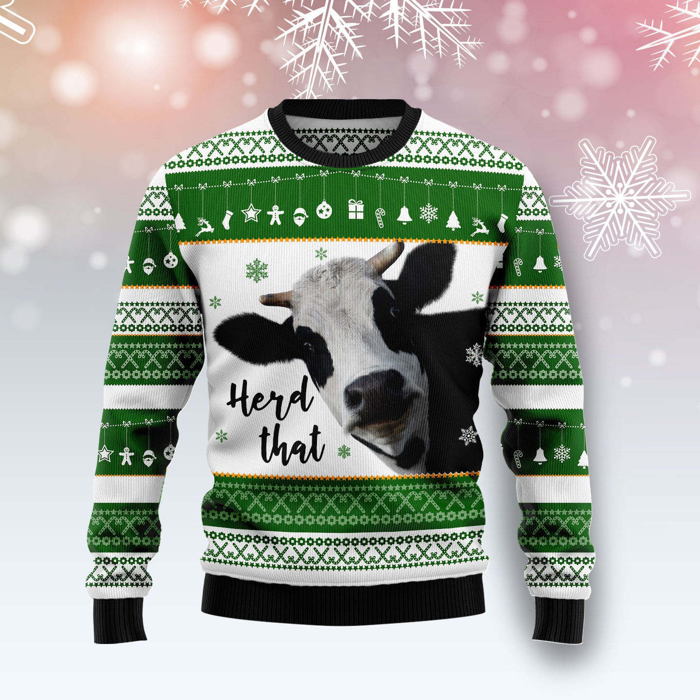 Cow Herd That Ugly Christmas Sweater Funny Xmas Clothes Gift Ideas For Cow Lovers