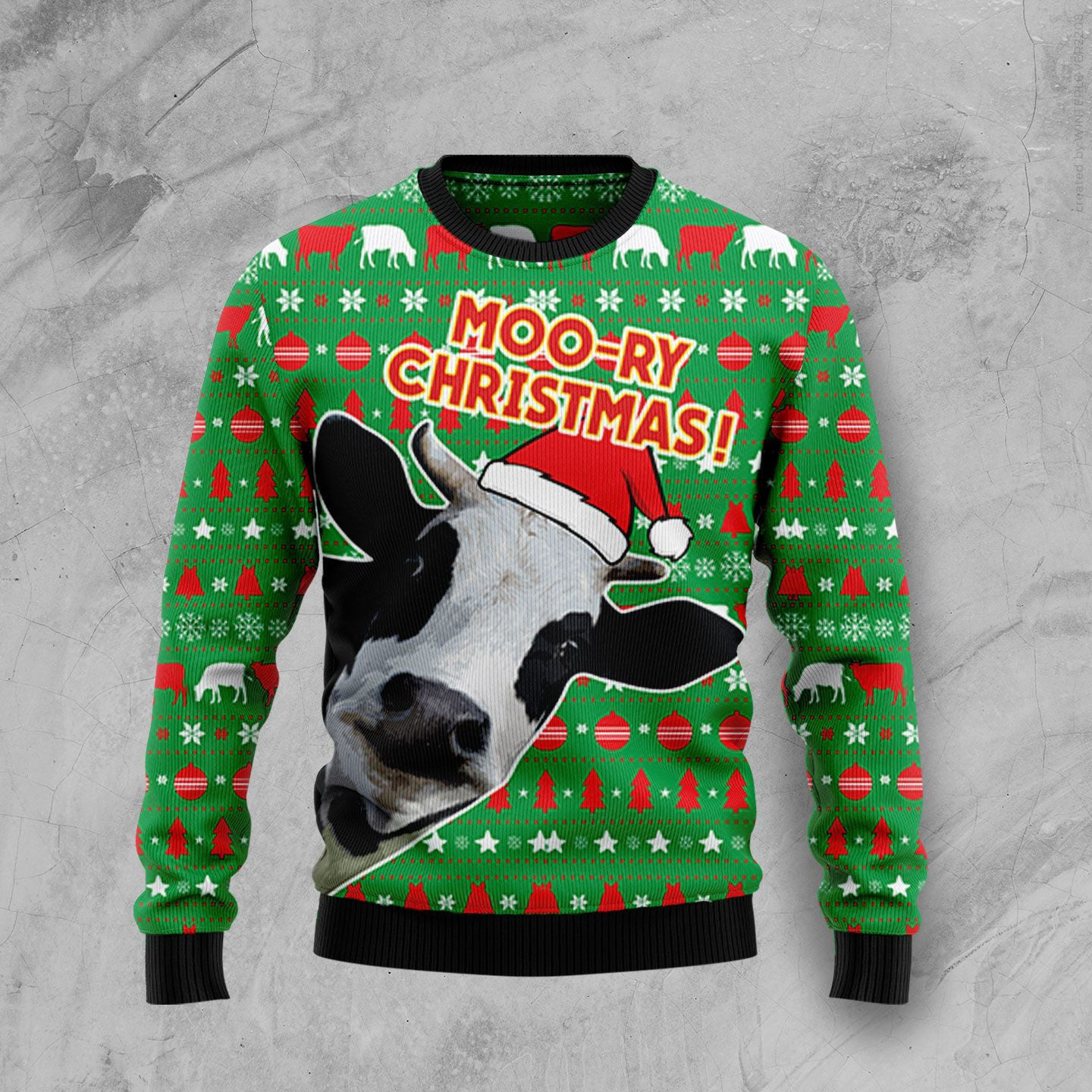Cow Moo Ry Christmas Ugly Sweater Animal Themed Christmas Gifts For Cow Lovers