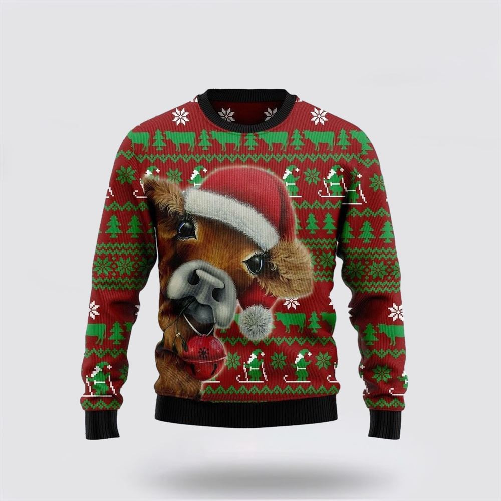 Cow Santa Funny Ugly Christmas Sweater Funny Christmas Sweater Christmas Gifts For Husband