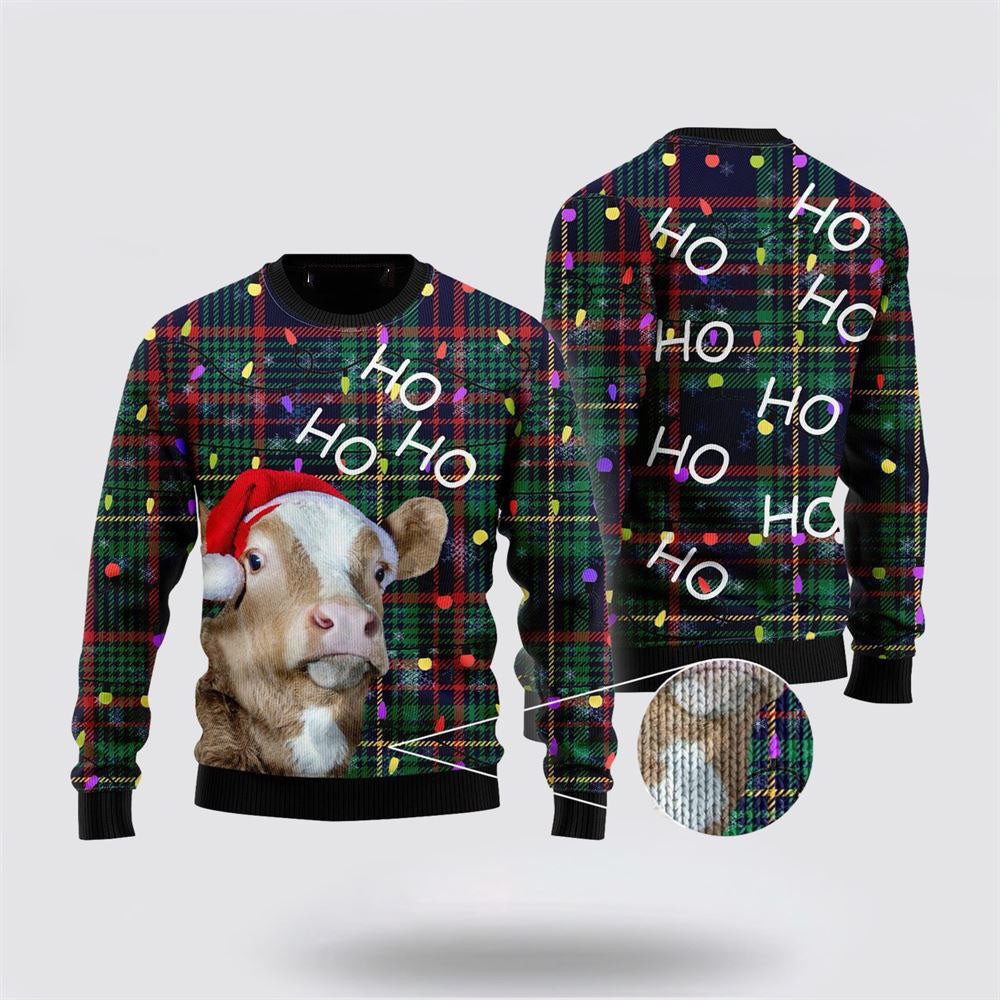Cow Ugly Christmas Sweater Hohoho Ugly Christmas Sweater Funny Christmas Sweater Christmas Gifts For Husband
