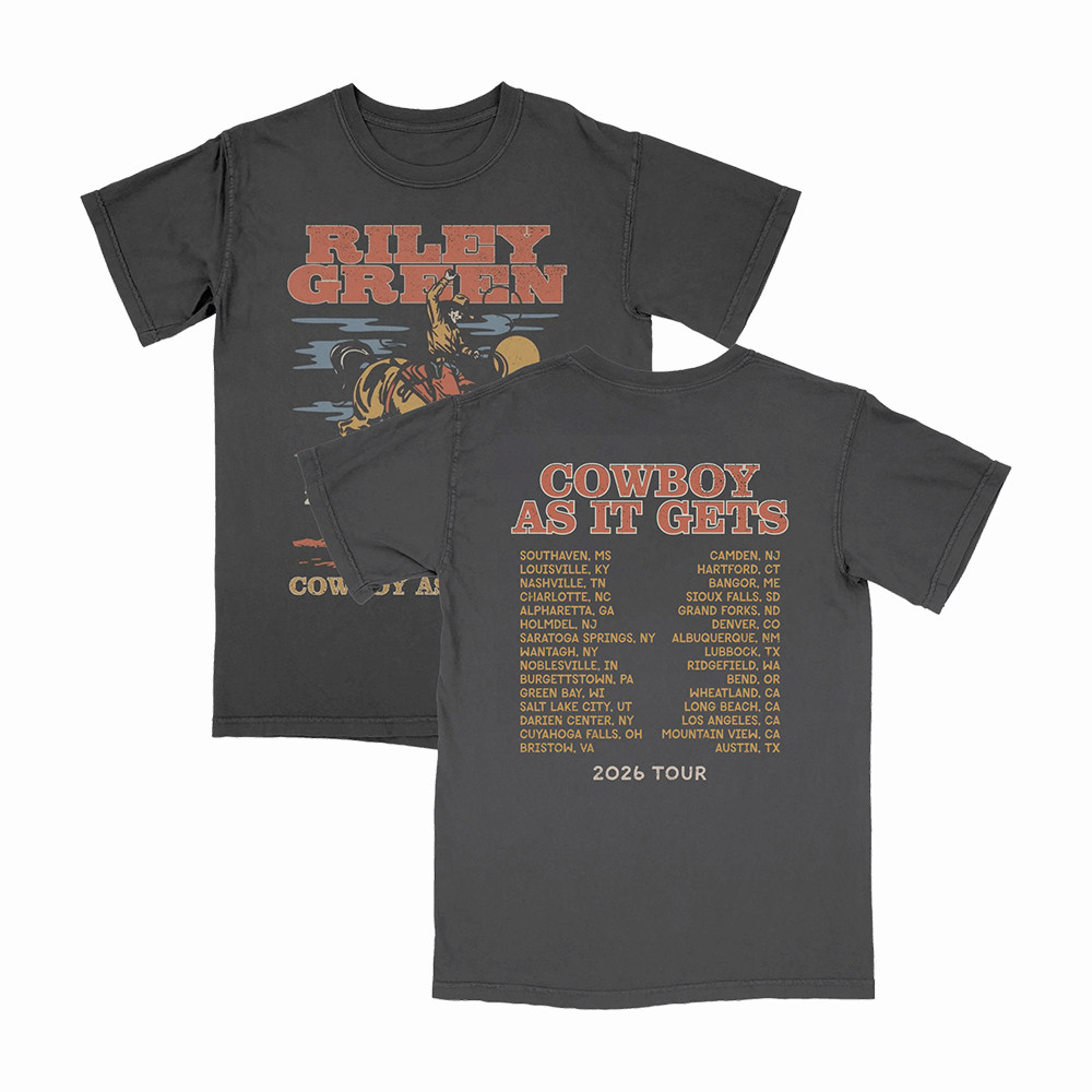 Cowboy As It Gets Tour Riley Green T-Shirt Music Concert Merch Gift Idea For Riley Green Lovers