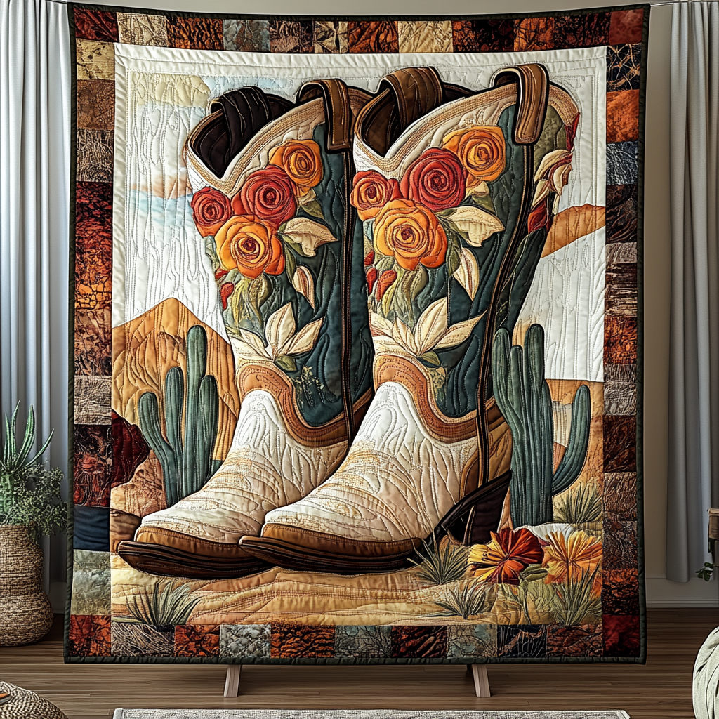 Cowboy Bliss Quilted Blanket Cool Throw Blanket Cowboys Gifts For Her
