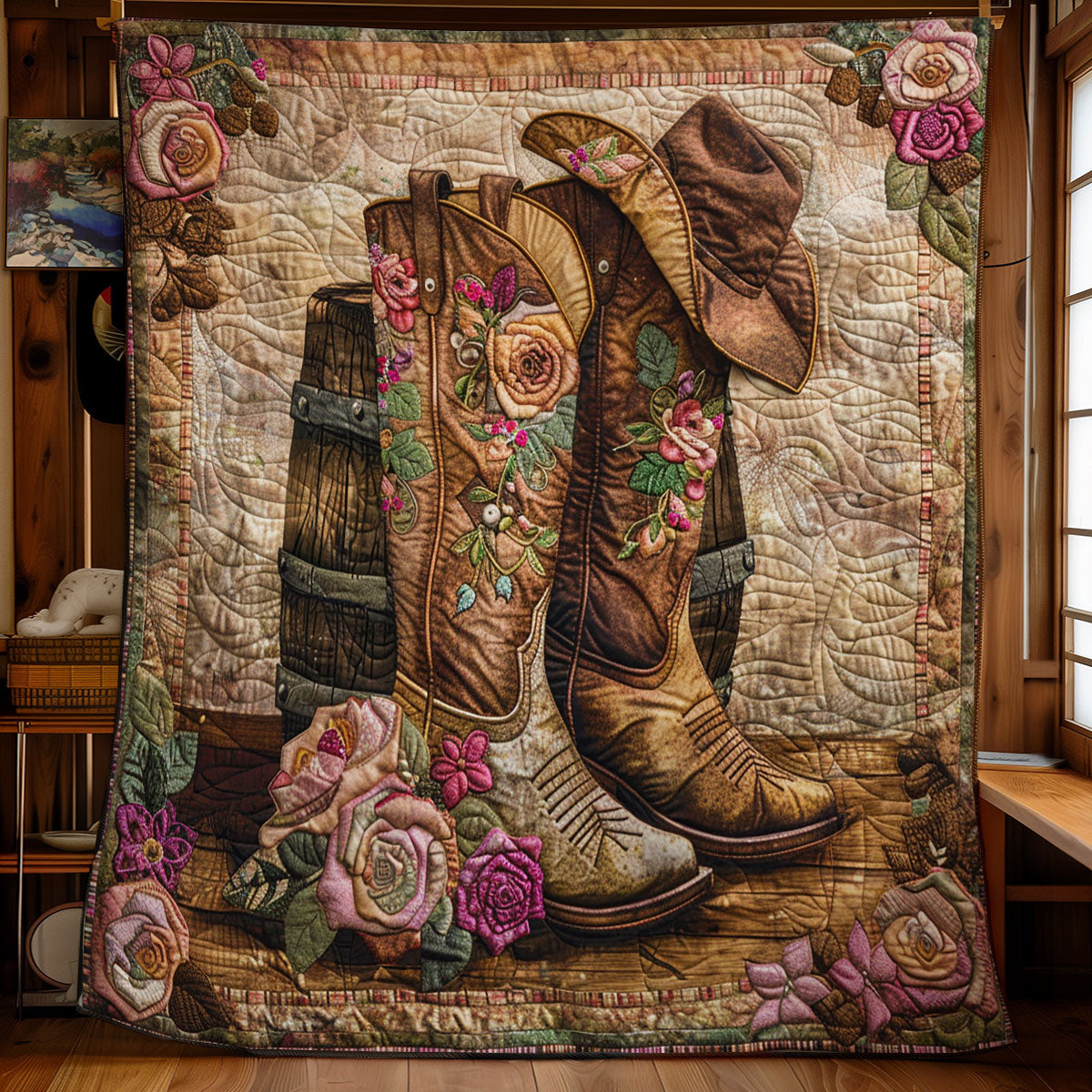 Cowboy Boots Quilt Blanket Christmas Throws Best Christmas Gifts For Cowboys