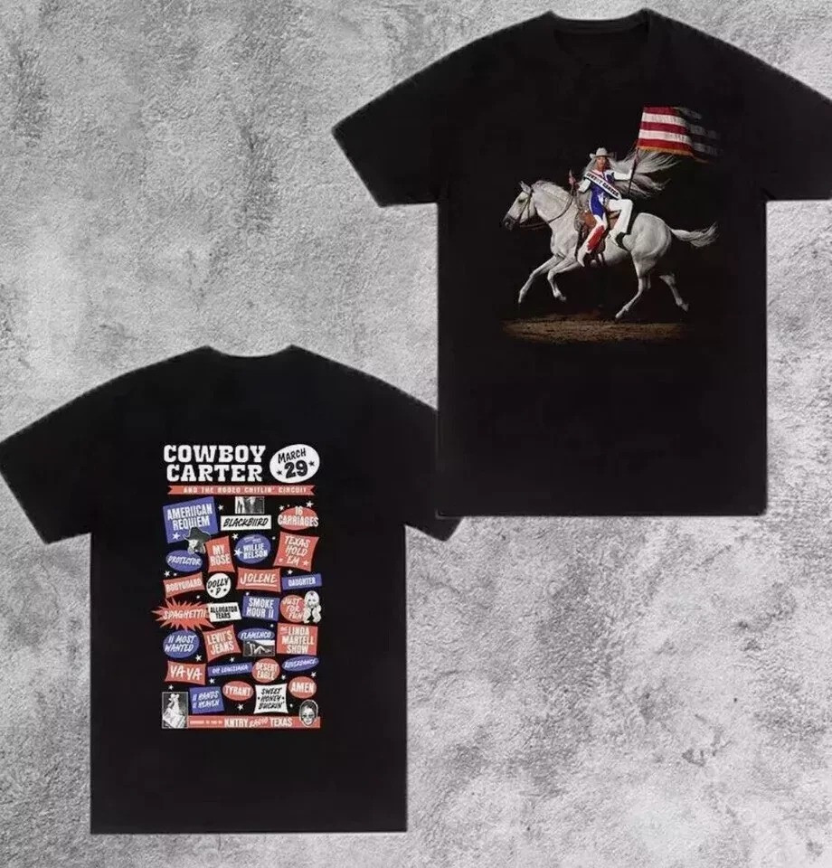 Cowboy Carter Album Music Black 2024-2025 T-Shirt Best Gift For Cowboy Carter Fans