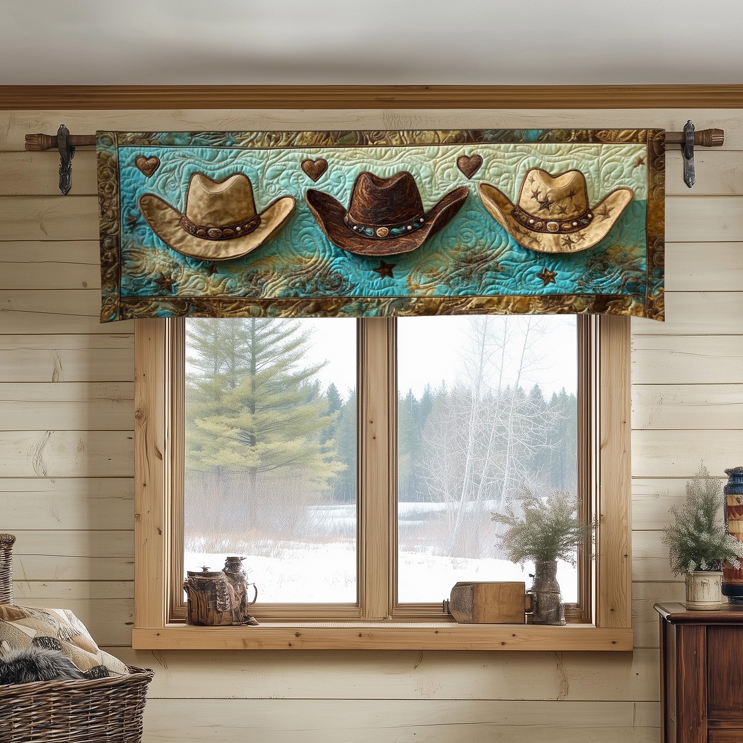 Cowboy Collection Quilted Valance Dining Table Accessories Unique Christmas Gifts