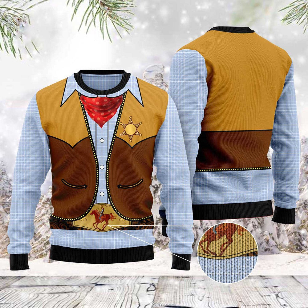 Cowboy Costume Ugly Christmas Sweater Funny Ugly Christmas Sweater Xmas Gifts