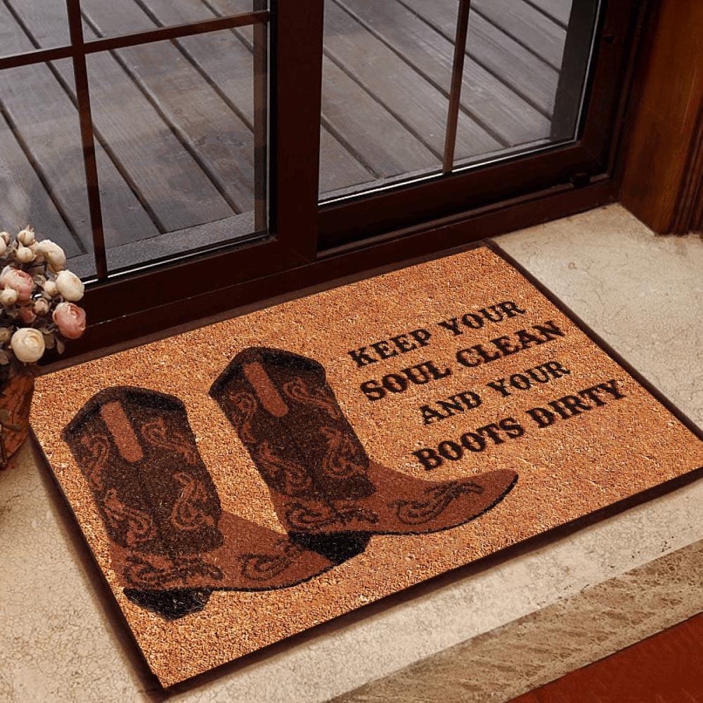 Cowboy Doormat Cowboy Boot Doormat