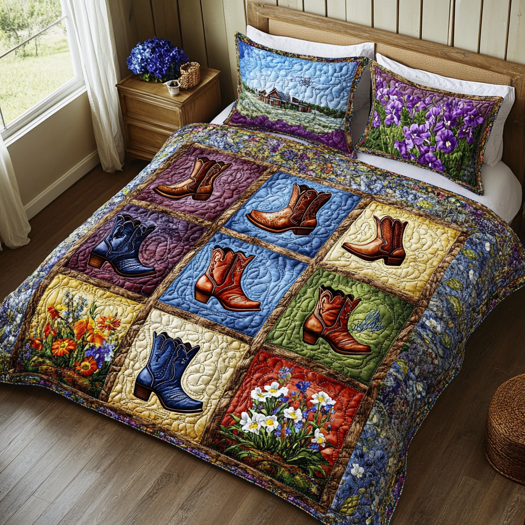 Cowboy Essence Quilted Bedding Set Bed Decorations Best Christmas Gifts For Cowboys