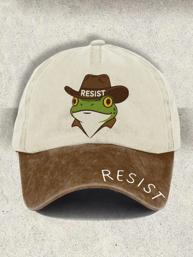 Cowboy Frog Resist Baseball Cap No Kings In America Merch Gift For Supporters