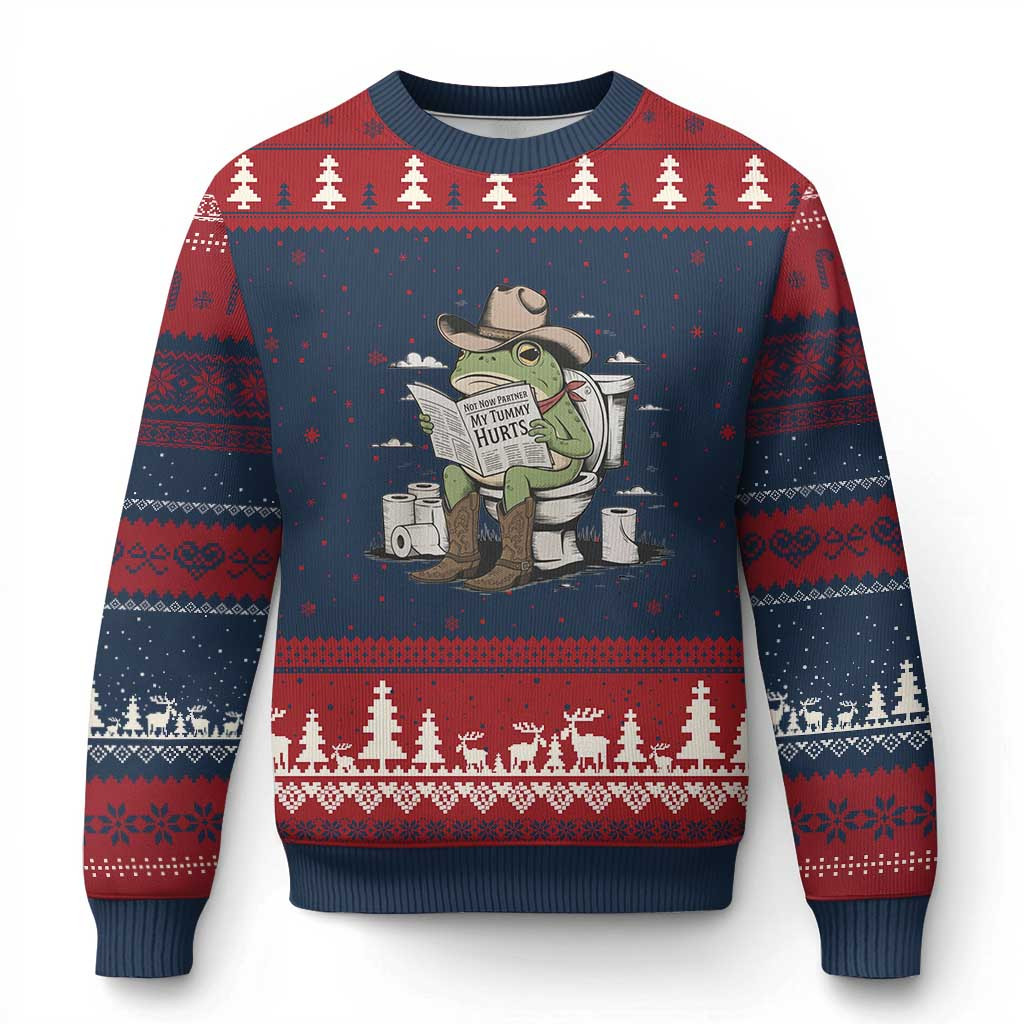 Cowboy Frog Ugly Christmas Sweater Funny Gifts To Get Your Brother For Xmas