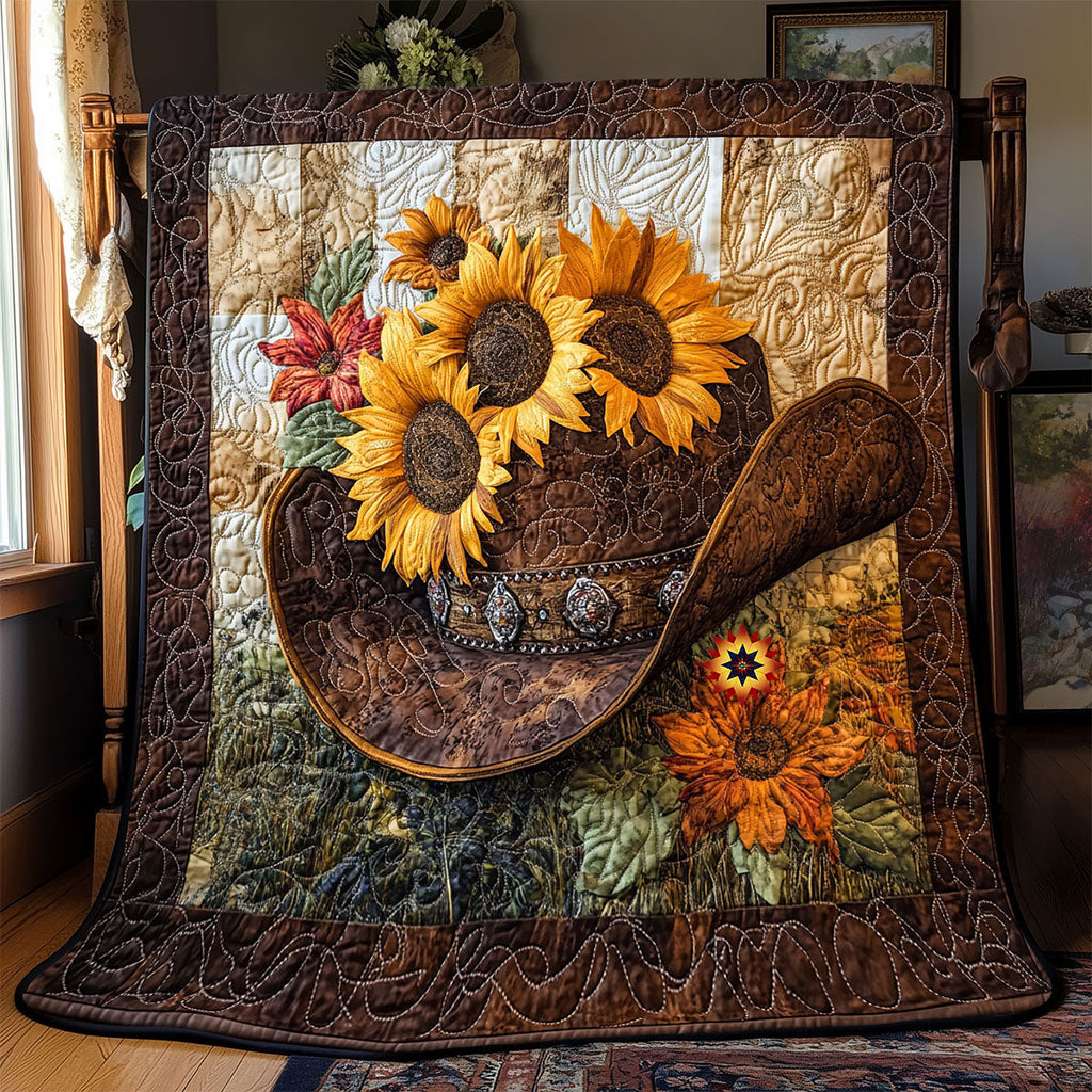 Cowboy Hat Quilt Blanket Sofa Throws Son To Mother Christmas Gifts