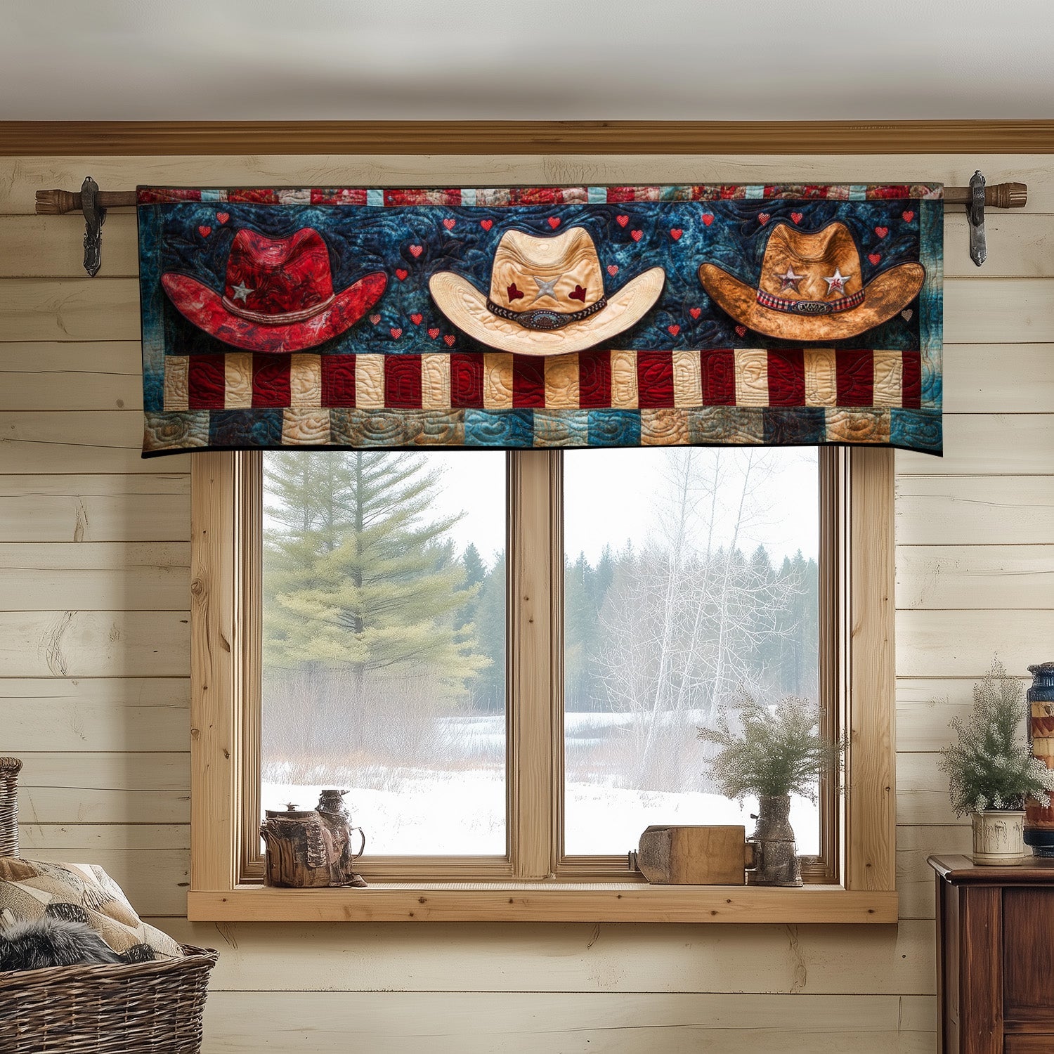 Cowboy Nation Pride Quilted Valance Entryway Design Ideas Cowboy Gifts For Dad