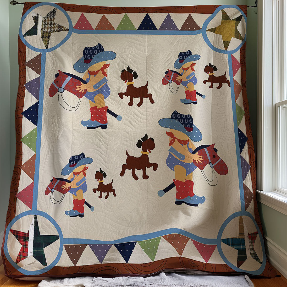 Cowboy Quilt Blanket Queen Size Blanket Best Holiday Gifts 2025