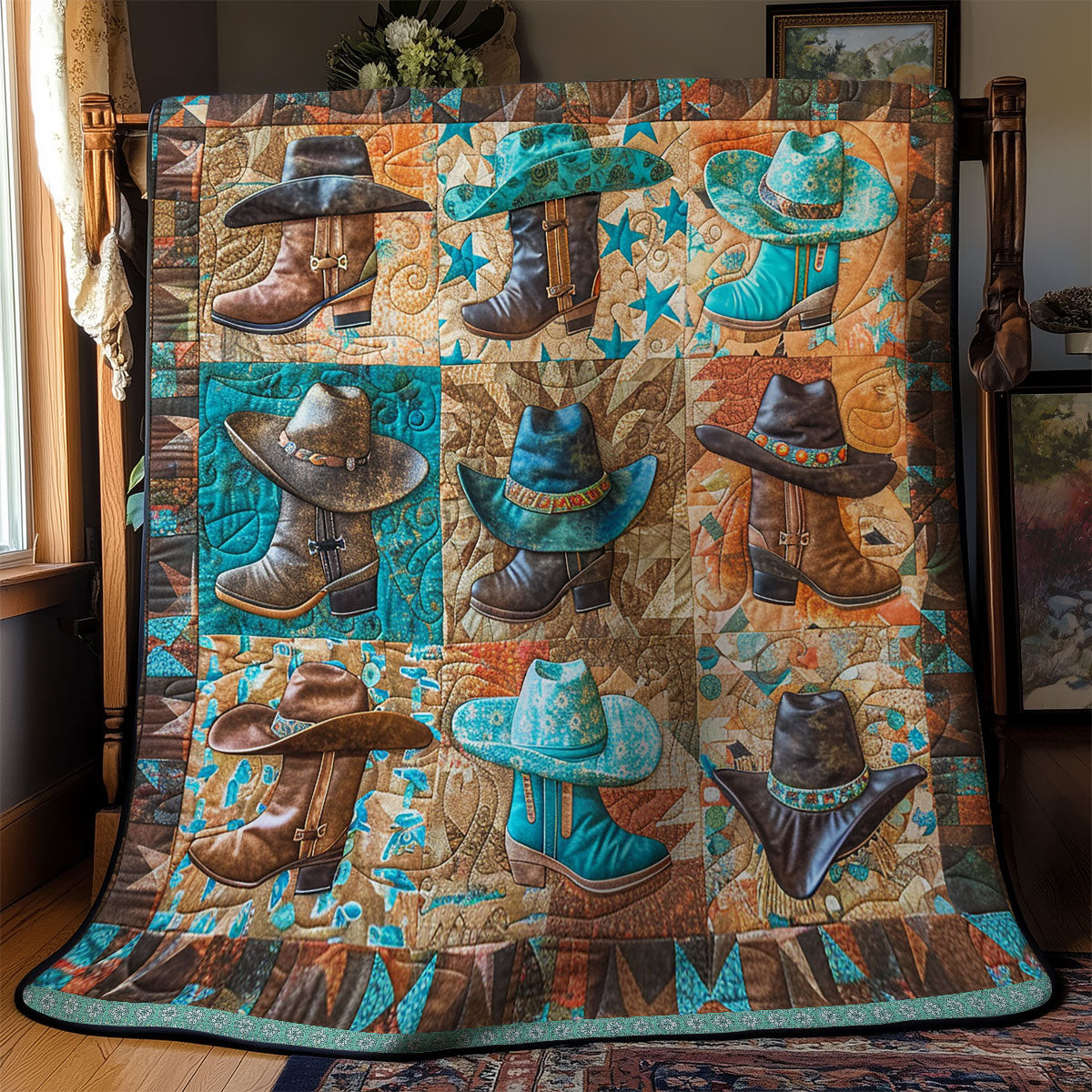 Cowboy Quilt Blanket Throw Blankets For Couch Mother's Day Gifts For Grandma
