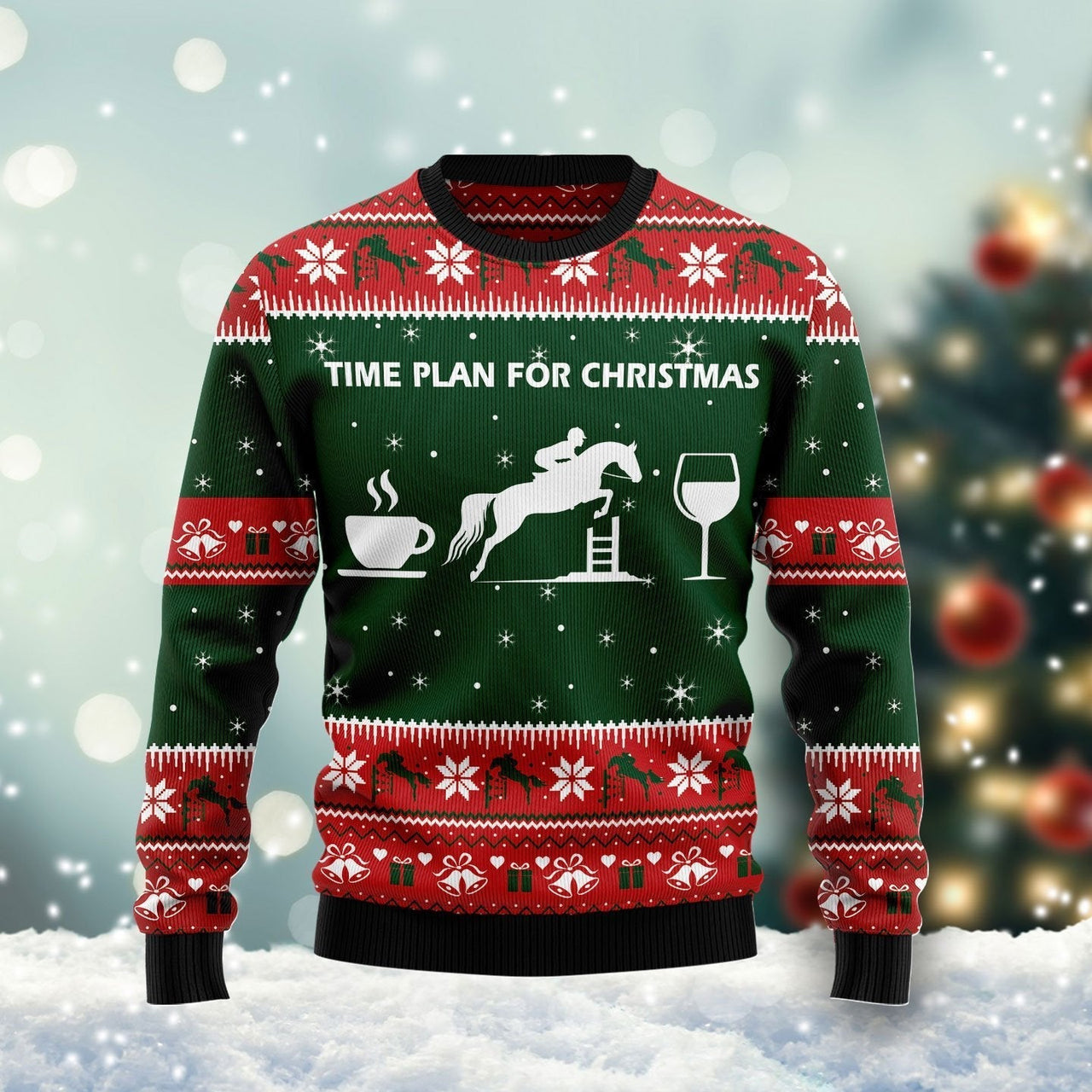 Cowboy Riding Horse Time Plan For Christmas Ugly Sweater Horse Riding Gifts For Xmas