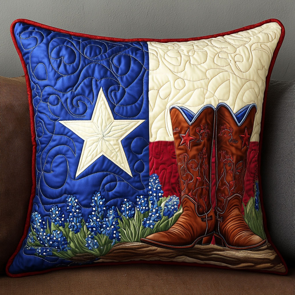 Cowboy Roots Quilted Pillow Case Nice Pillow Covers Texas Gifts To Ship