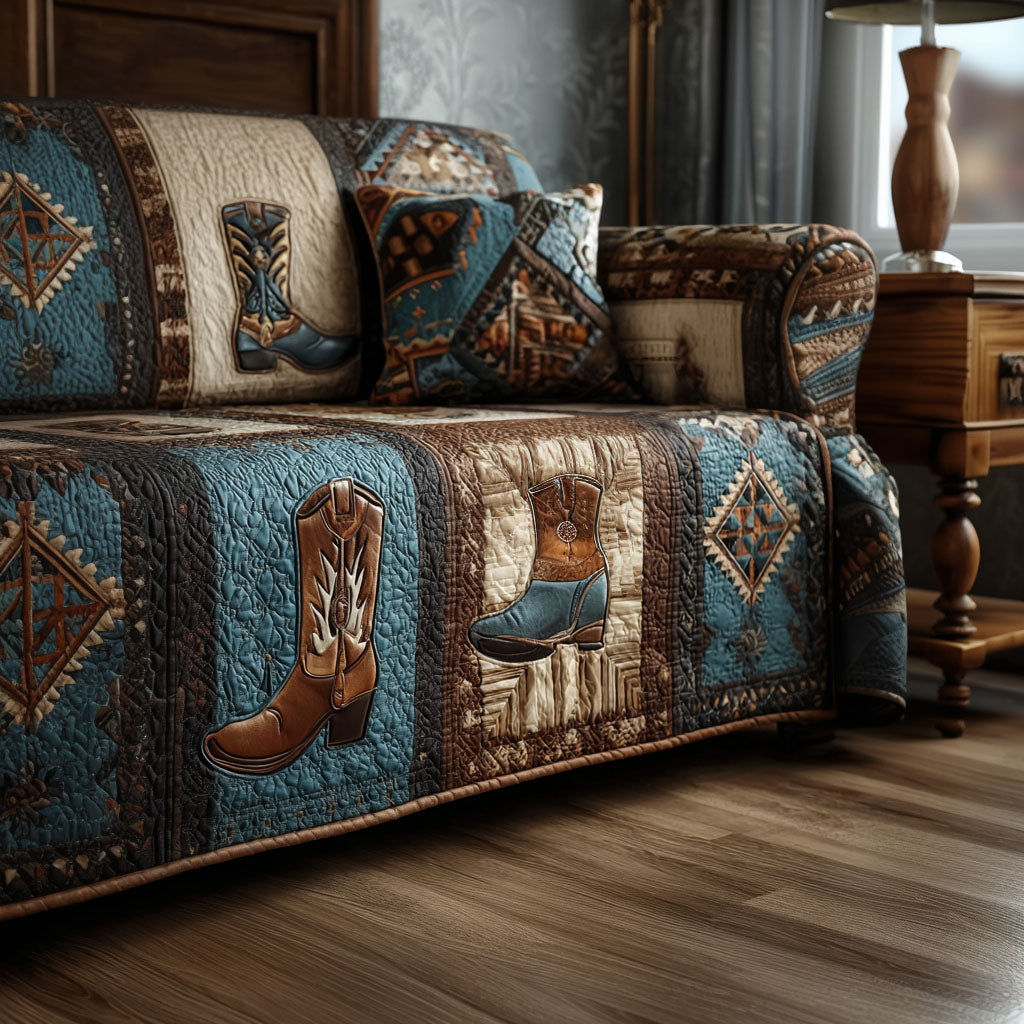 Cowboy Trails Quilted Sofa Cover Holiday Couch Covers Cowboy Theme Diaper Cake