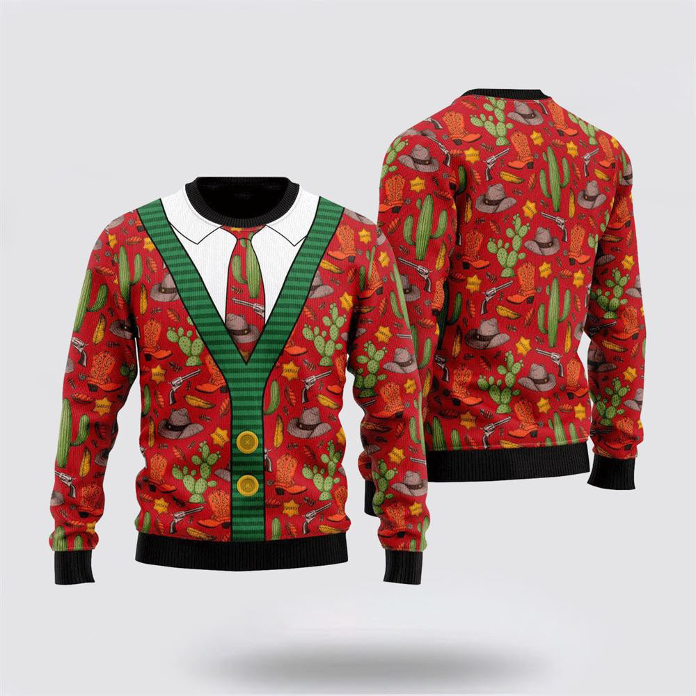Cowboy Ugly Christmas Sweater Funny Christmas Sweater Christmas Gifts For Husband