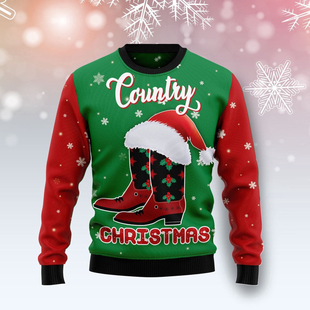 Cowgirl Country Christmas Unisex Womens Mens Ugly Christmas Holiday Sweater Gifts Gift For Christmas