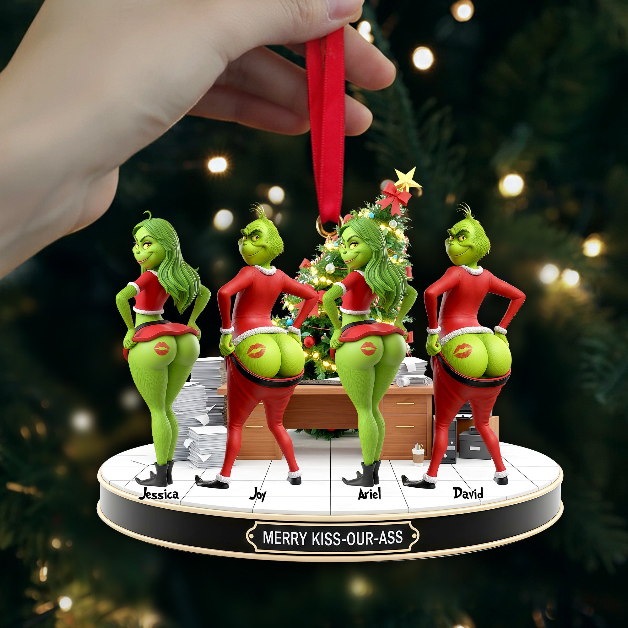 Coworker Merry A mas Ornament - Personalized Gifts For Coworkers - Cute Christmas Tree Gift Idea Coworker Merry A mas Ornament - Personalized Gifts For Coworkers - Cute Christmas Tree Gift Idea