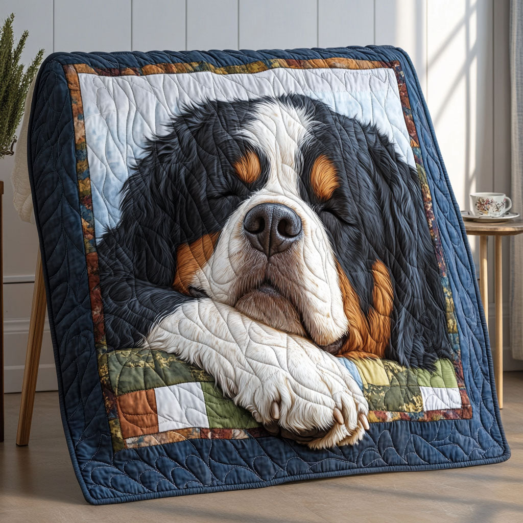 Cozy Bernese Spirit Quilted Blanket Gifts For Dog Lovers