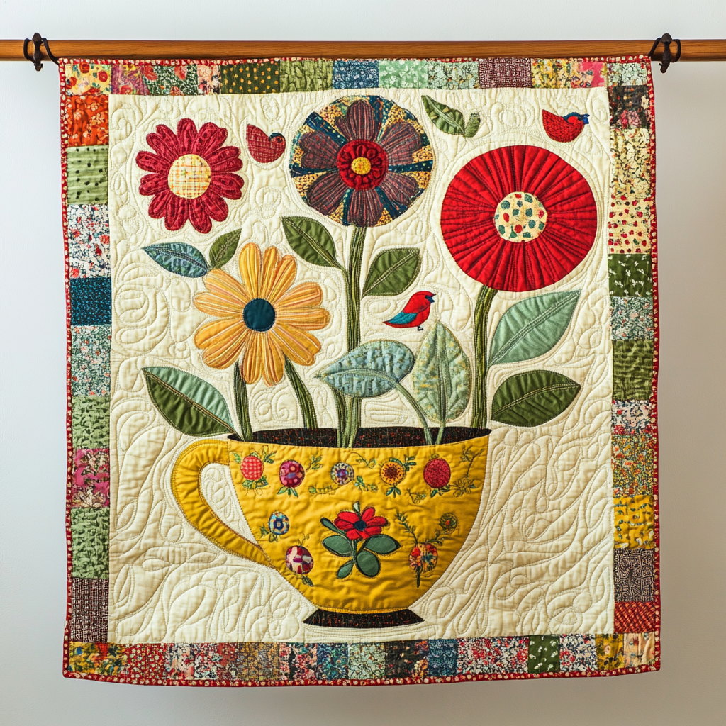 Cozy Bloom Quilted Blanket Best Couch Throw Blanket Cool Mexican Gifts