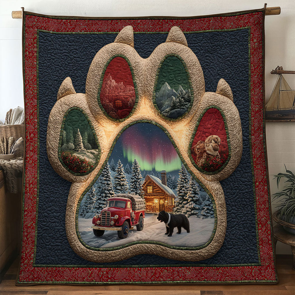 Cozy Bulldogs Paw Quilt Blanket Winter Blanket French Bulldog Christmas Gifts