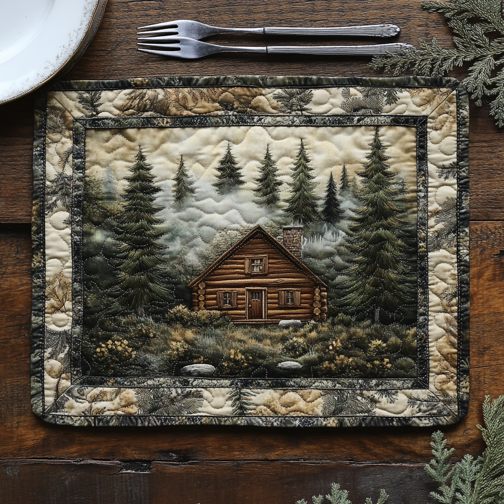 Cozy Cabin Charm Quilted Place Mat Dining Room Table Decorated For Christmas First Time Mom Christmas Gifts