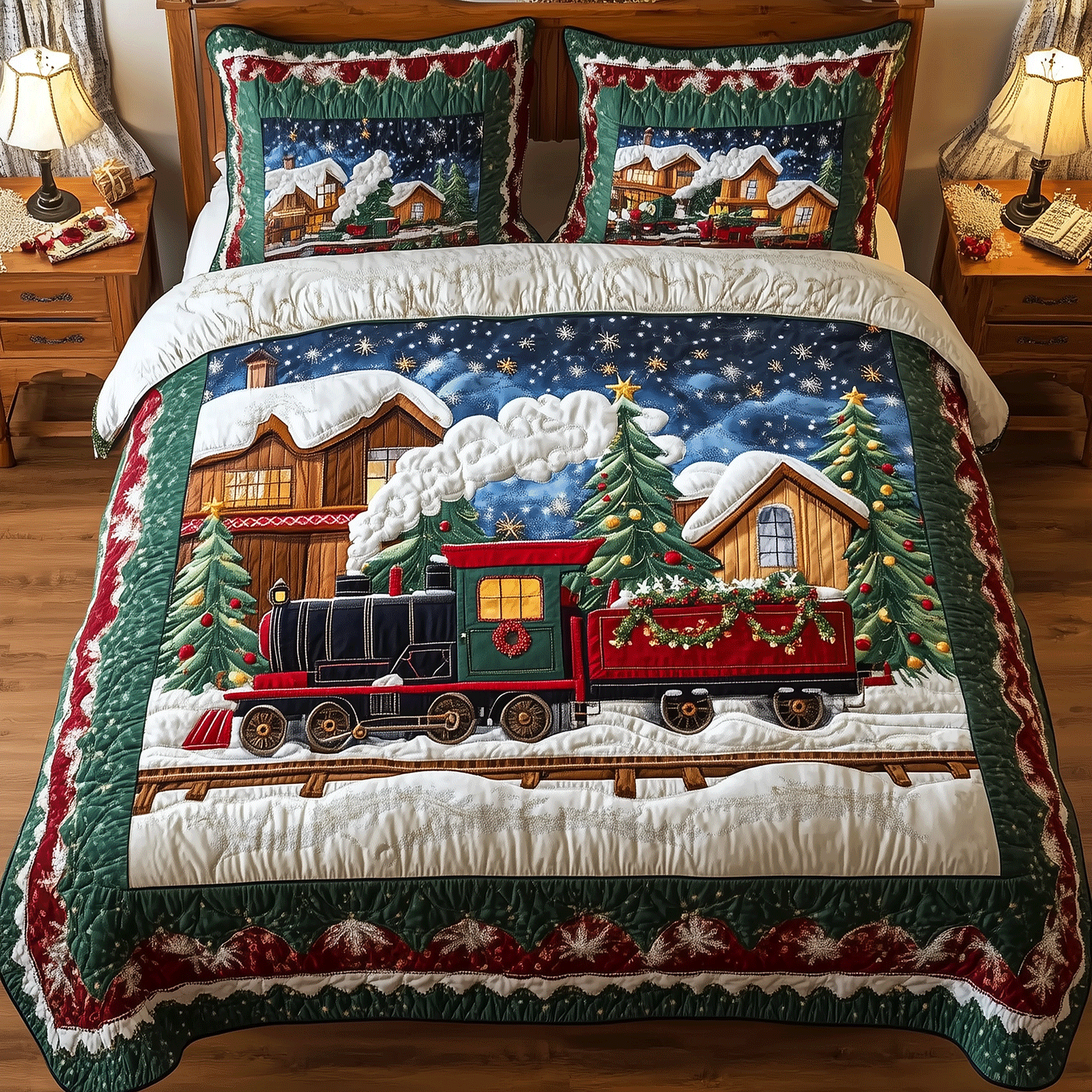 Cozy Cabin Express Quilted Bedding Set Best Duvet Covers Romantic Christmas Gifts For Wife