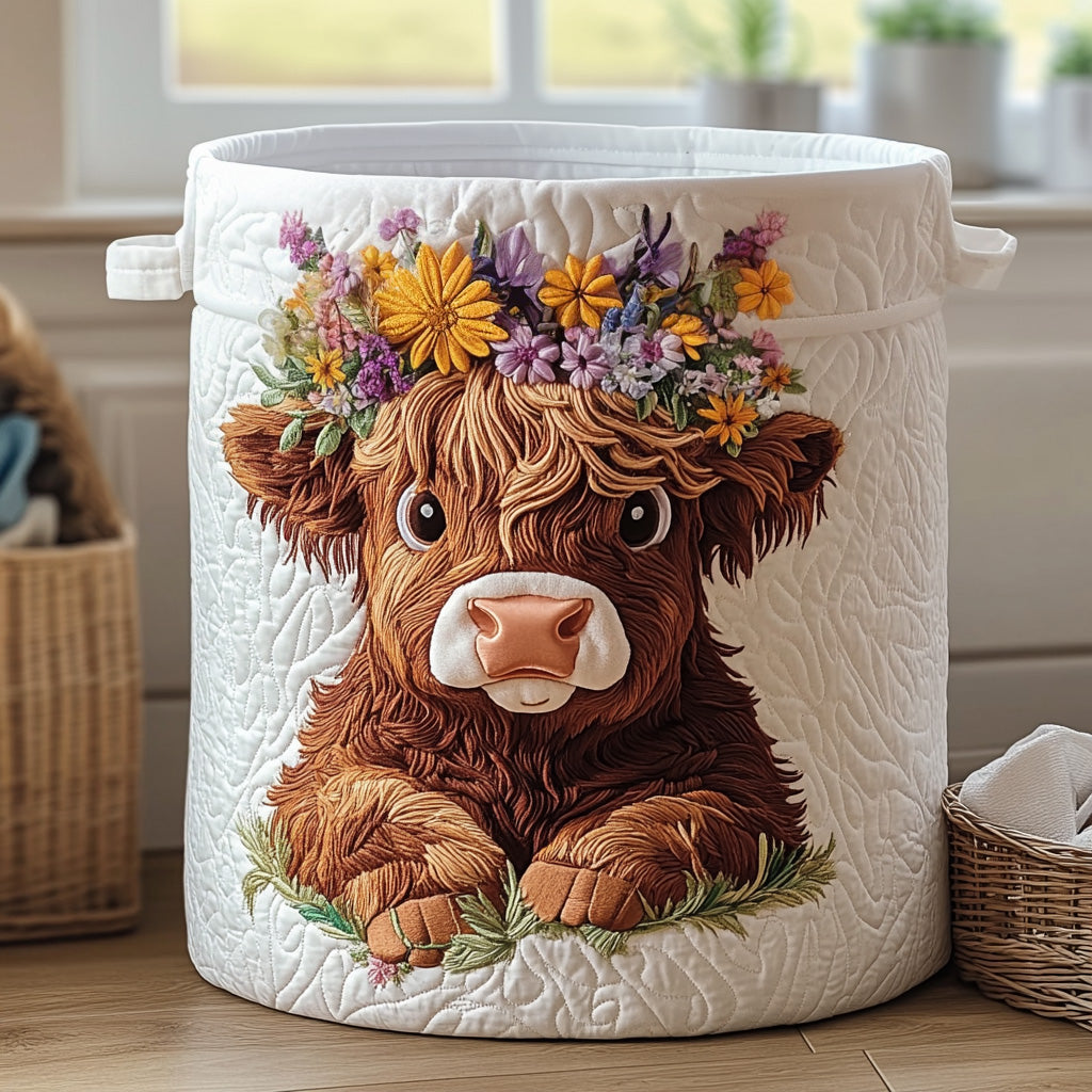 Cozy Calf Quilted Laundry Basket Perfect Gift For Your House