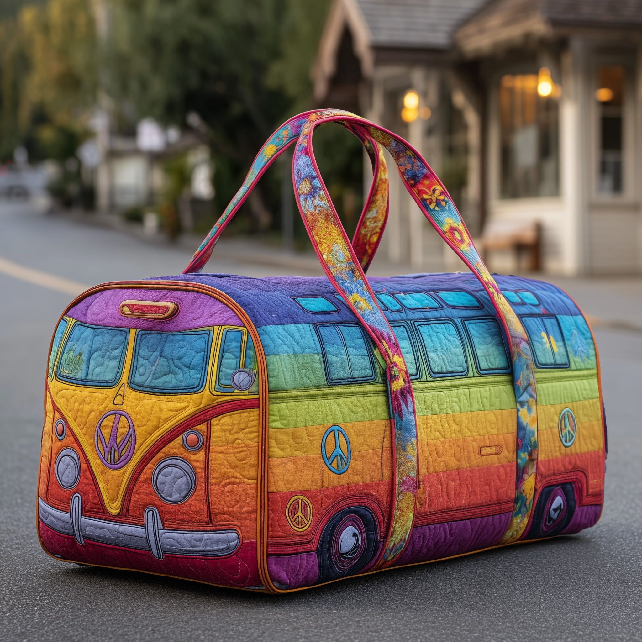 Cozy Camper Quilted Duffle Bag For Everyday Use