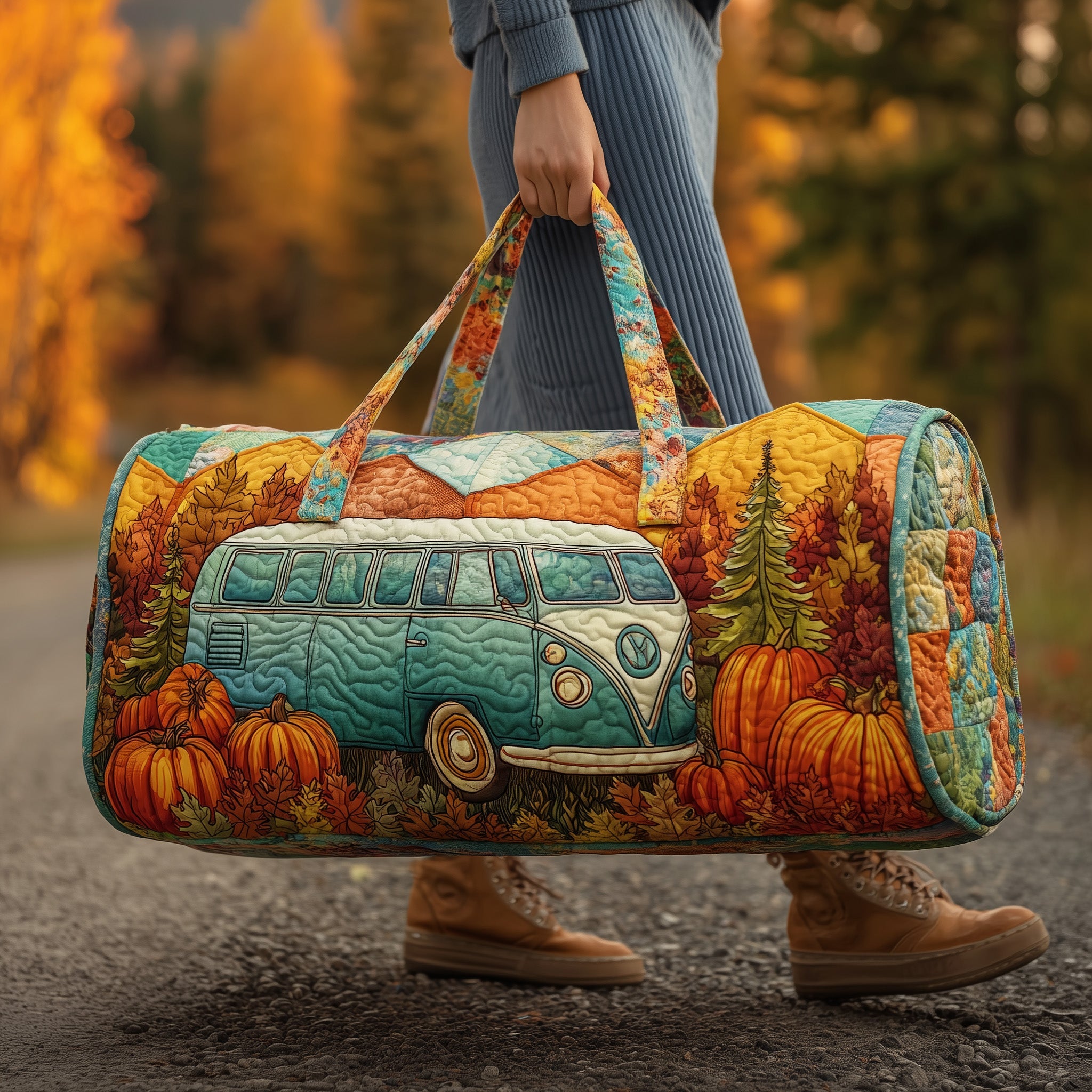 Cozy Camper Quilted Duffle Bag Practical And Versatile
