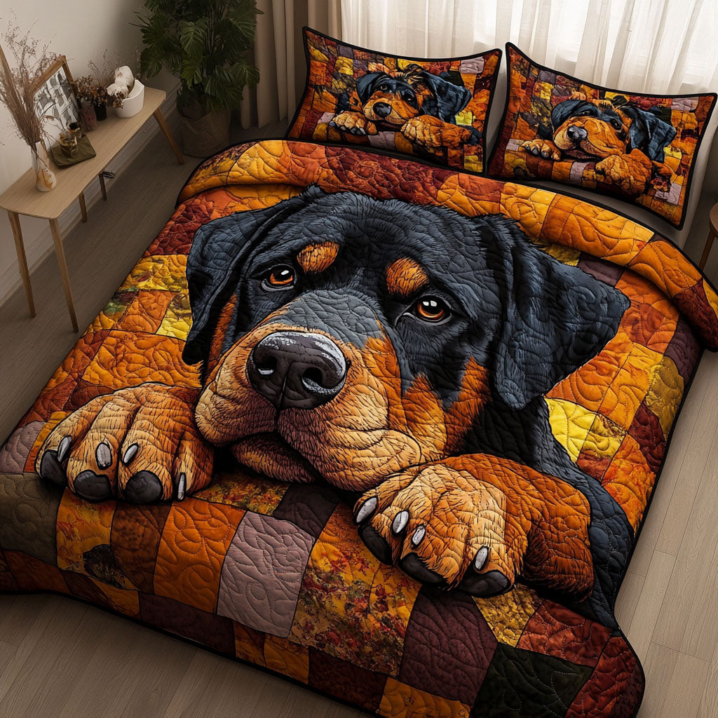 Cozy Canine Charm Quilted Bedding Set Lovely Bedroom Gift Idea for Housewarming