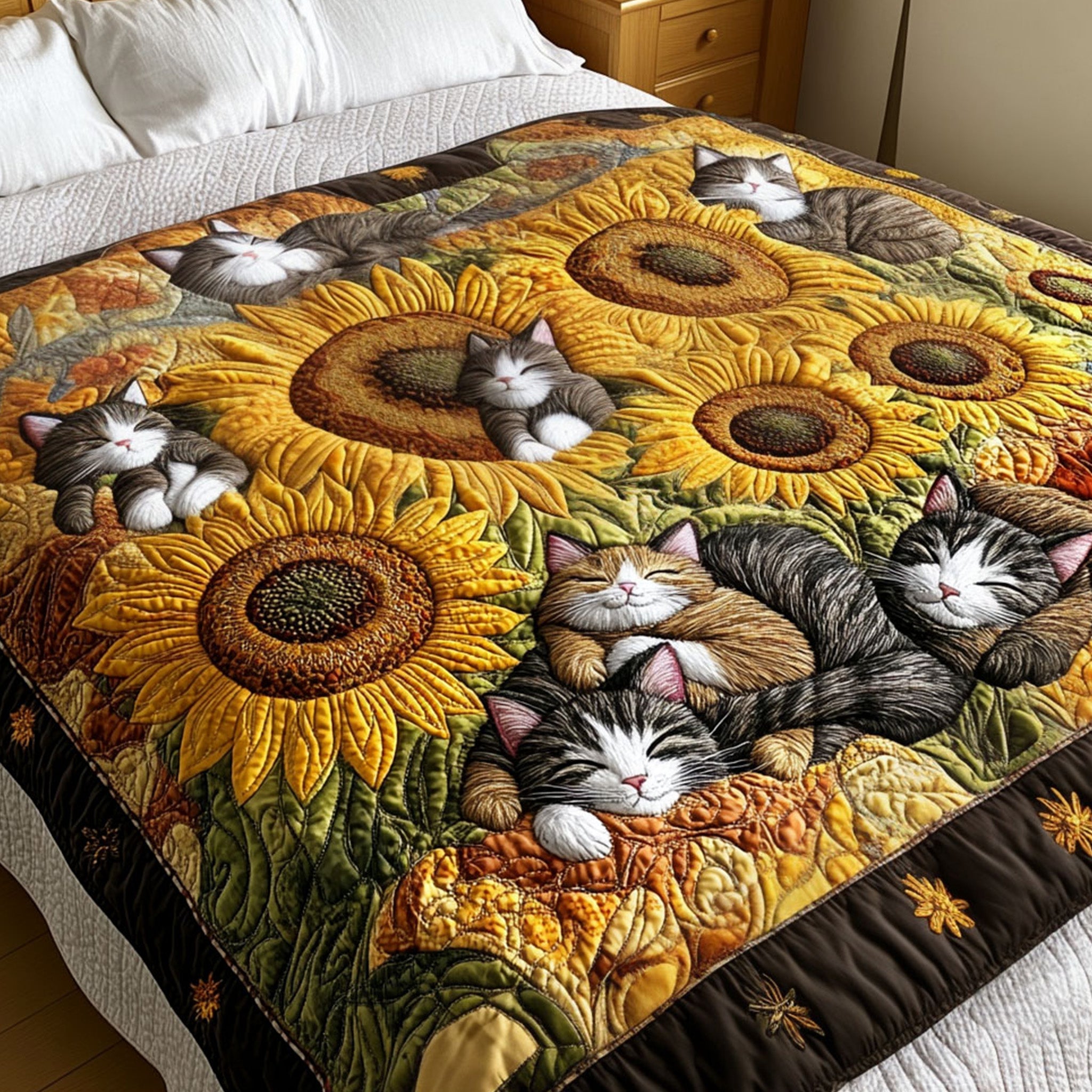 Cozy Cat Chronicles Quilted Blanket Best Gifts For Cat Lovers