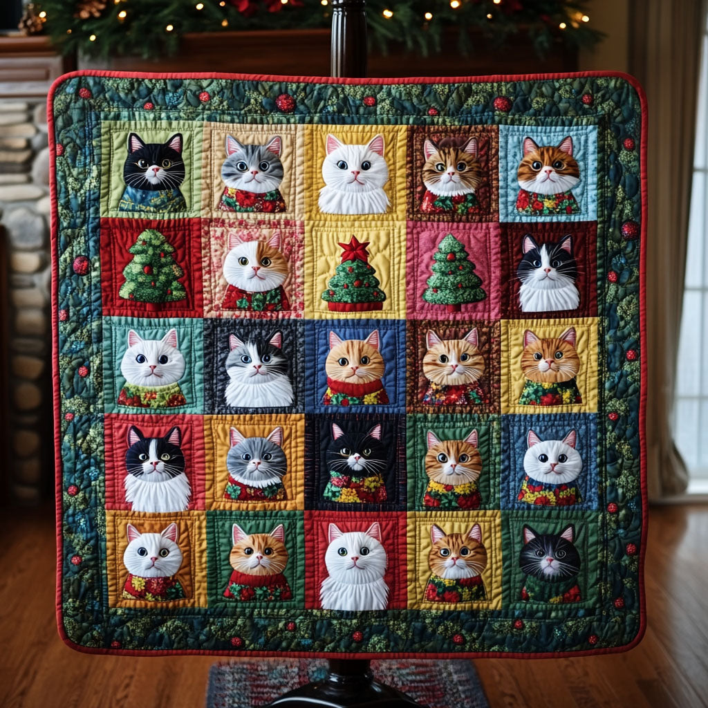 Cozy Cat Clusters Quilted Blanket Gifts For Cat Owners