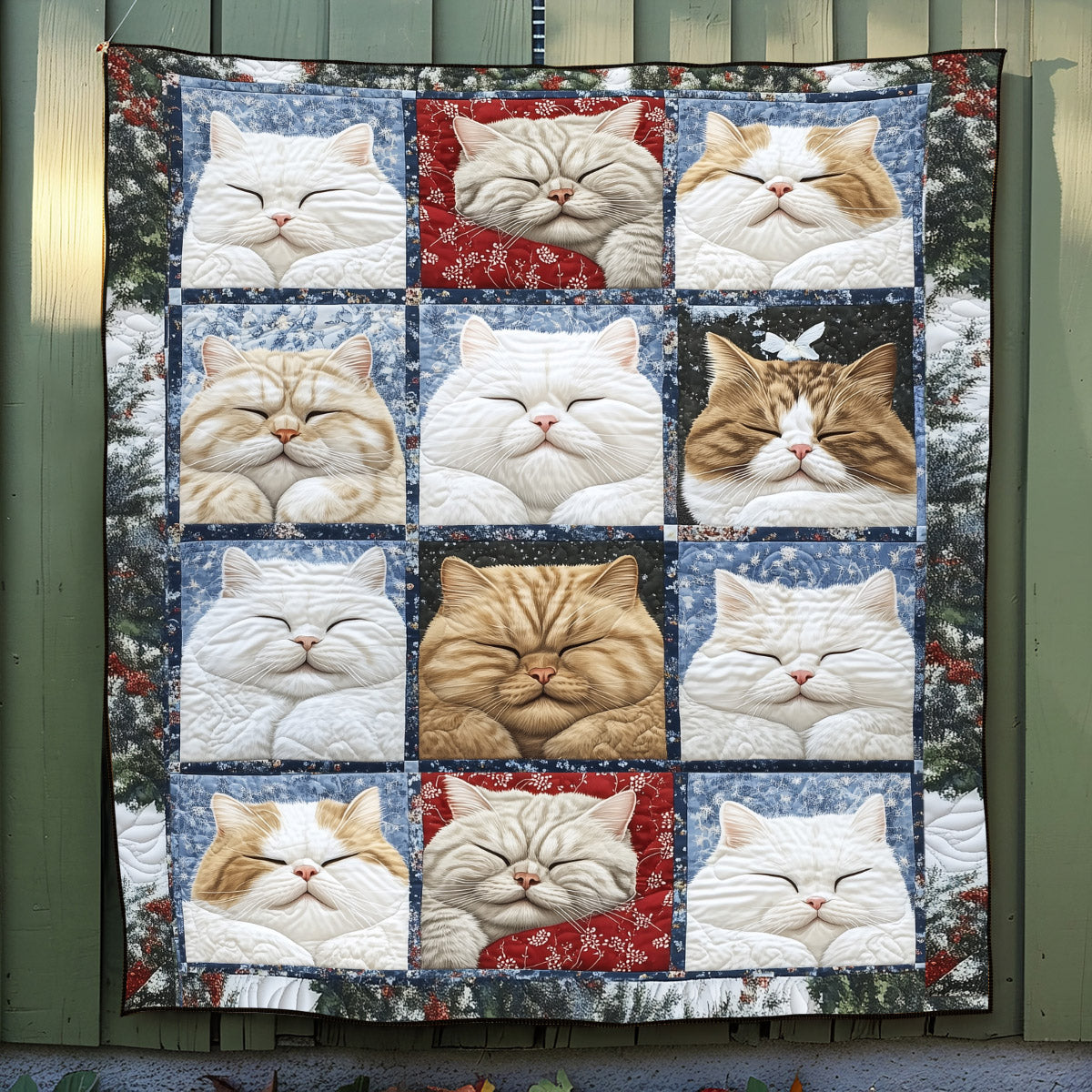 Cozy Cat Dreams Quilted Blanket Gifts For Cat Owners