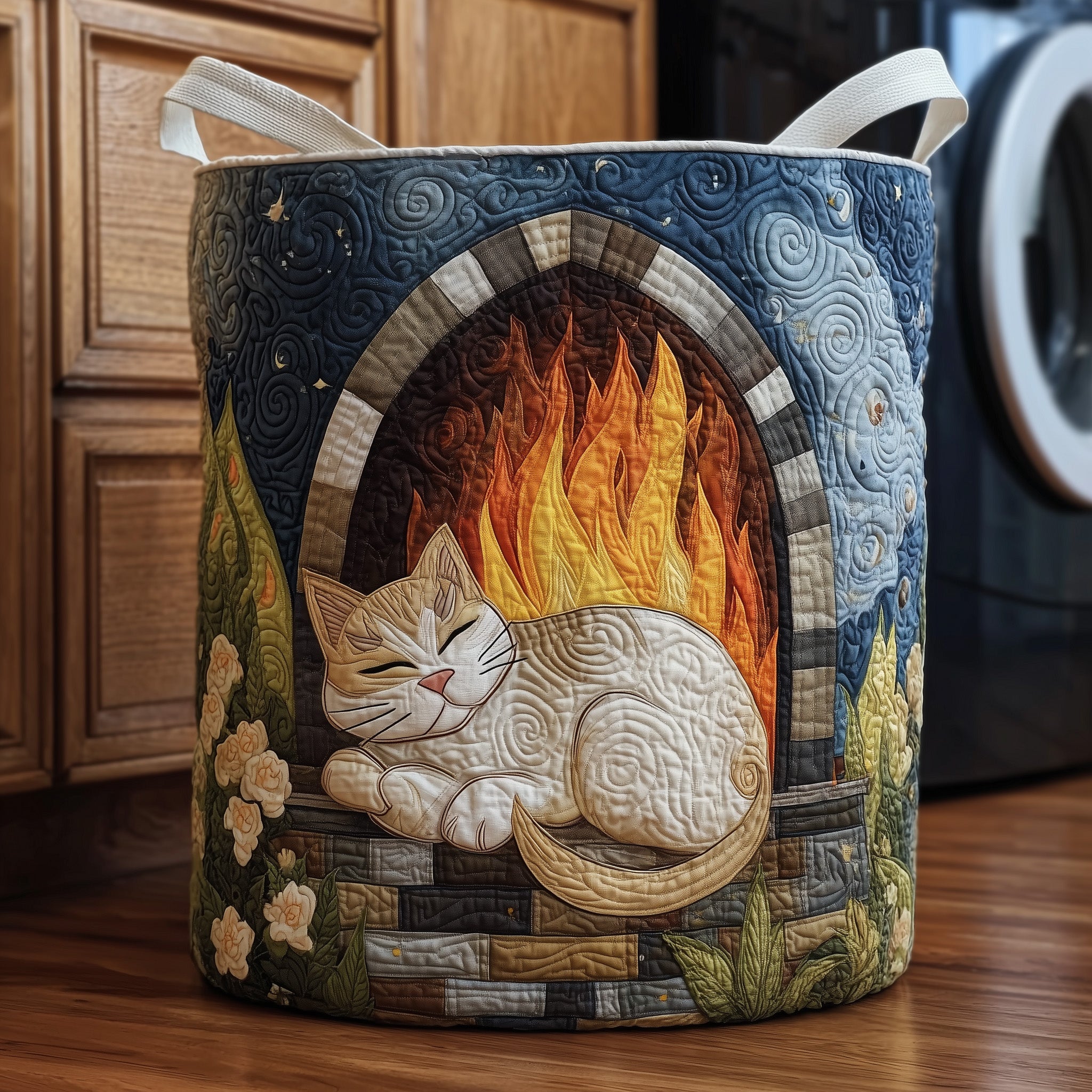 Cozy Cat Quilted Laundry Basket Cat Present Ideas Xmas