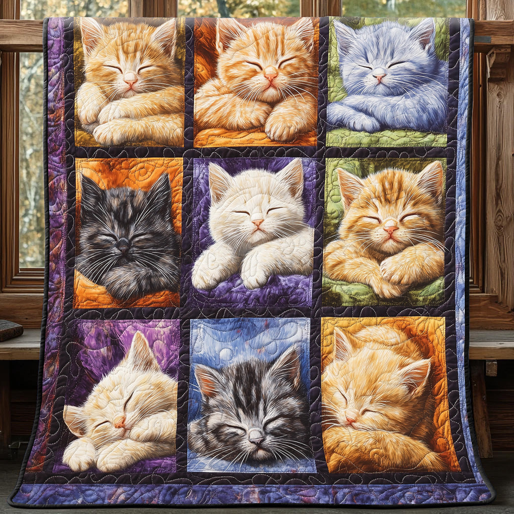 Cozy Catnap Quilted Blanket Cute Cozy BlanketCat Things For Cat Lovers