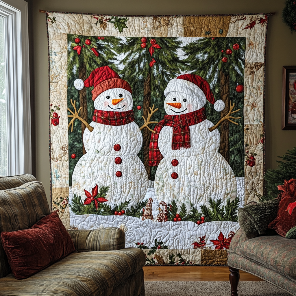 Cozy Christmas Quilted Blanket Cute Christmas Blankets