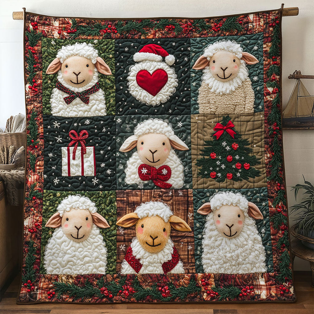 Cozy Christmas Sheep Quilt Blanket Best Blankets Xmas Presents For Sheep Farmers