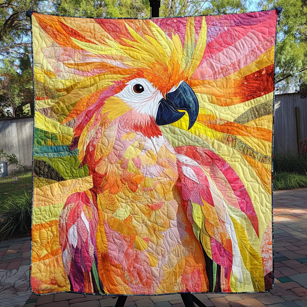 Cozy Cockatoo Quilted Blanket Cute Bedroom Ideas Gifts For Parrot Owners