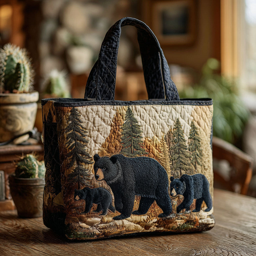 Cozy Den Quilted Tote Bag Bear Gifts For Him Her