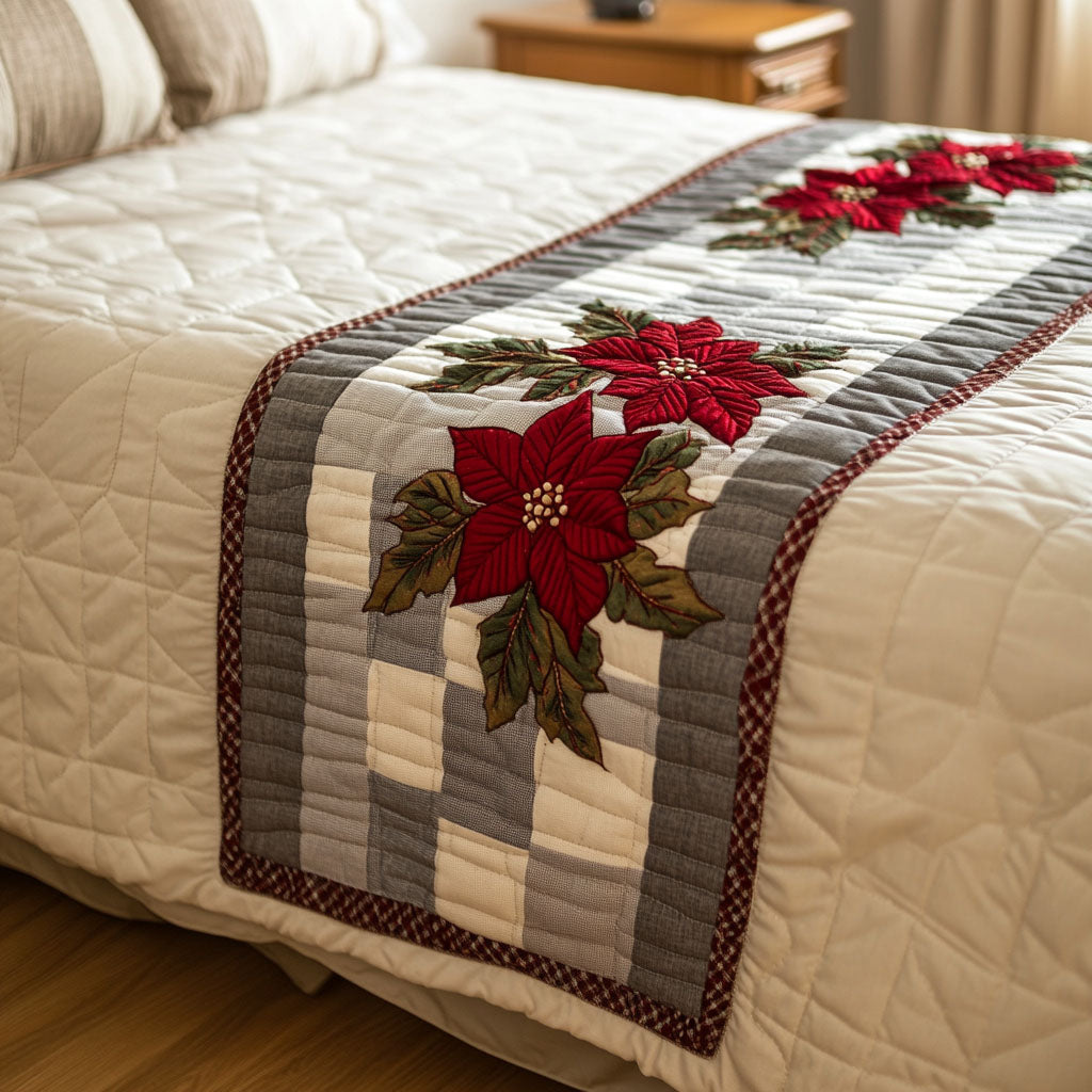 Cozy Evergreen Quilted Bed Runner Holiday Bedroom Ideas Xmas Gifts For Family