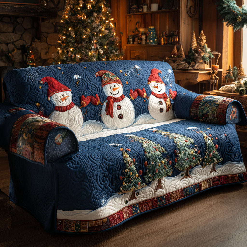 Cozy Frost Night Quilted Sofa Cover Winter Living Room Decor Great Family Gifts