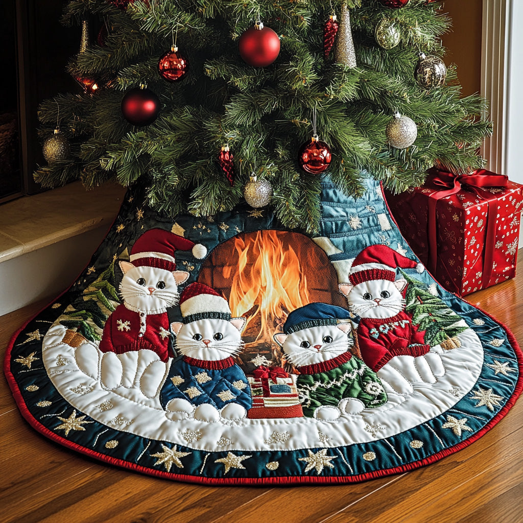 Cozy Furry Quilted Tree Skirt Best New Year Gift Merch Perfect Christmas Gift Merch